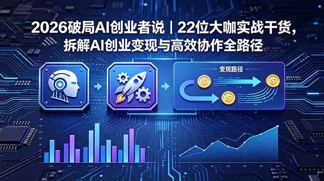 (18628期)2026 破局 AI 创业者说|22 位大咖实战干货,拆解 AI 创业变现与高效协作全路径 (18628期)2026 破局 AI 创业者说|22 位大咖实战干货,拆解 AI 创业变现与高效协作全路径