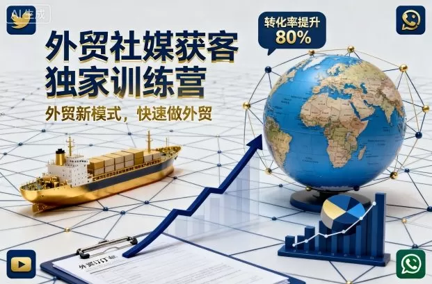 外贸社媒获客独家训练营,外贸新模式,快速做外贸(更新26年5月) 外贸社媒获客独家训练营,外贸新模式,快速做外贸(更新26年5月)