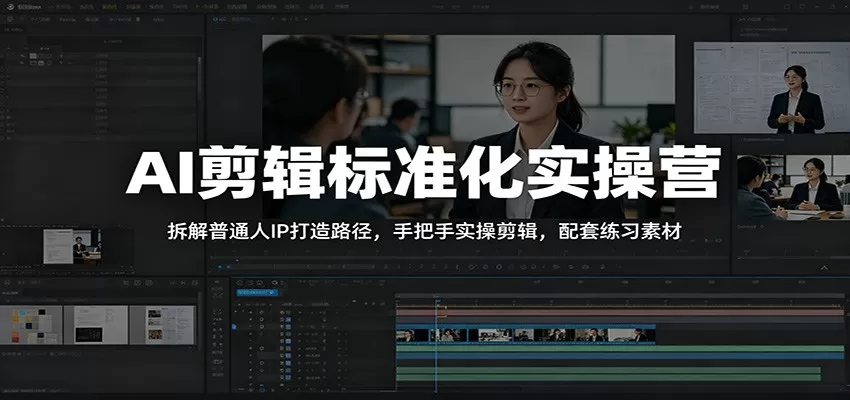 AI剪辑标准化实操营:拆解普通人IP打造路径,手把手实操剪辑,配套练习素材 AI剪辑标准化实操营:拆解普通人IP打造路径,手把手实操剪辑,配套练习素材