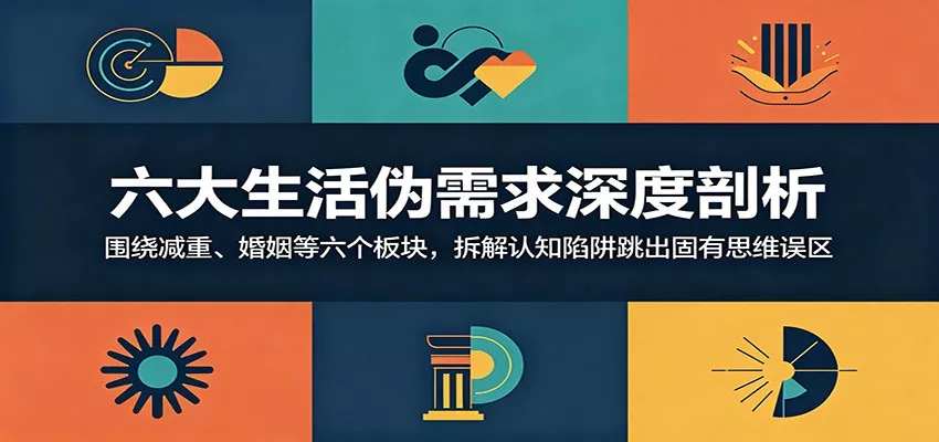 六大生活伪需求深度剖析：围绕减重、婚姻等六个板块，拆解认知陷阱跳出固有思维误区