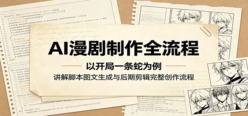 AI漫剧制作全流程:以开局一条蛇为例,讲解脚本图文生成与后期剪辑完整创作流程 AI漫剧制作全流程:以开局一条蛇为例,讲解脚本图文生成与后期剪辑完整创作流程