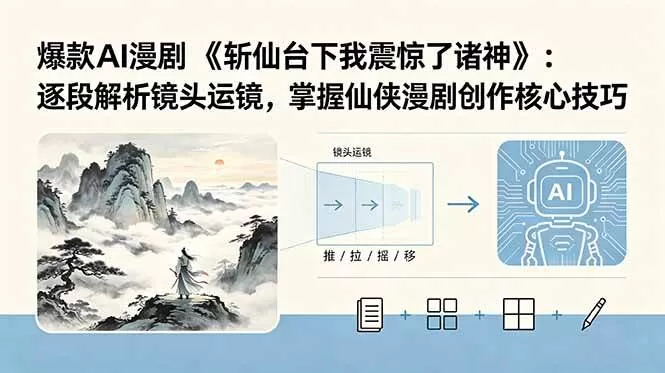(18620期)爆款AI漫剧《斩仙台下我震惊了诸神》:逐段解析镜头运镜,掌握仙侠漫剧创作核心技巧 (18620期)爆款AI漫剧《斩仙台下我震惊了诸神》:逐段解析镜头运镜,掌握仙侠漫剧创作核心技巧