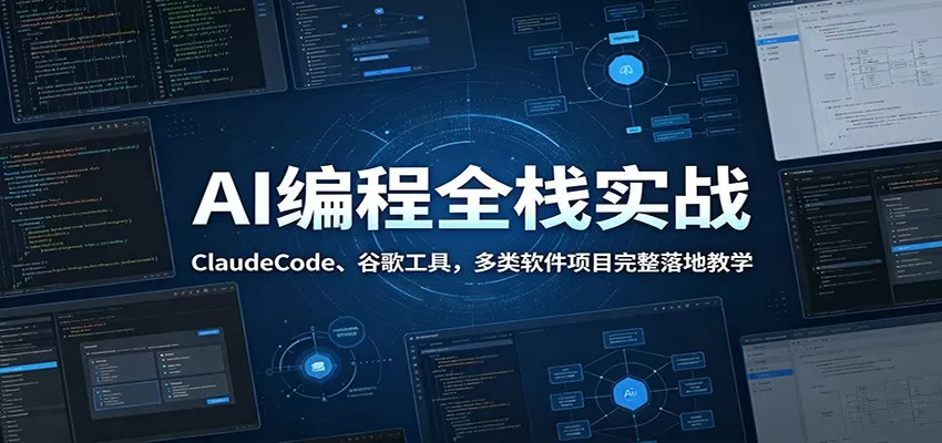 AI编程全栈实战:ClaudeCode、谷歌工具,多类软件项目完整落地教学 AI编程全栈实战:ClaudeCode、谷歌工具,多类软件项目完整落地教学