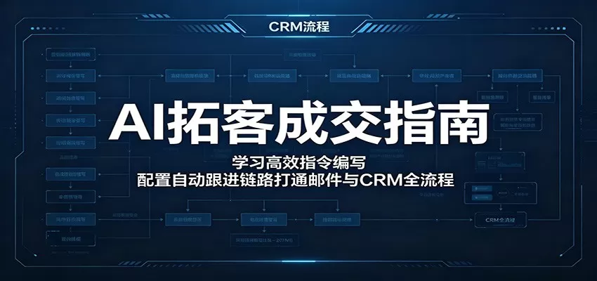 AI拓客成交指南：学习高效指令编写，配置自动跟进链路打通邮件与CRM全流程