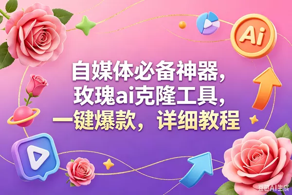 (18852期)玫瑰克隆工具,一键爆款ai,自媒体必备神器,50多个功能,详细教程 (18852期)玫瑰克隆工具,一键爆款ai,自媒体必备神器,50多个功能,详细教程