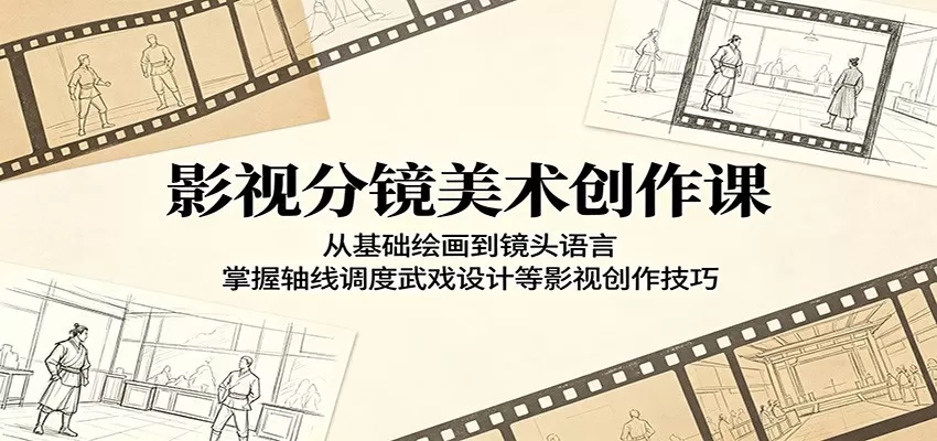 影视分镜美术创作课:从基础绘画到镜头语言,掌握轴线调度武戏设计等影视创作技巧 影视分镜美术创作课:从基础绘画到镜头语言,掌握轴线调度武戏设计等影视创作技巧