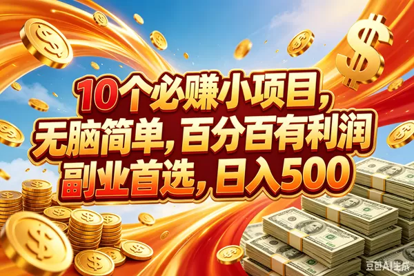 (18918期)10个必赚的小项目,百分百赚元子,无脑简单,副业首选,日入500+ (18918期)10个必赚的小项目,百分百赚元子,无脑简单,副业首选,日入500+